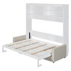 TIRAMISUBEST Queen Size Murphy Bed Wall Bed with Sofa, Space Saving Foldable Murphy Cabinet Bed with Top Cabinets for Bedroom Guestroom - 4 of 4