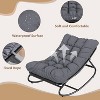 Rocking Papasan Chairs, Outdoor Lounge Chairs with Cushions, Sturdy Metal Frame, Reading Chairs for Adults, Padded Seat for Patio, Garden - 4 of 4