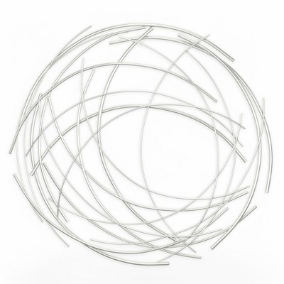 Cheung's Denine Large Abstract Round Wall Art - Silver