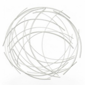 Cheung's Denine Large Abstract Round Wall Art - Silver - 1 of 4