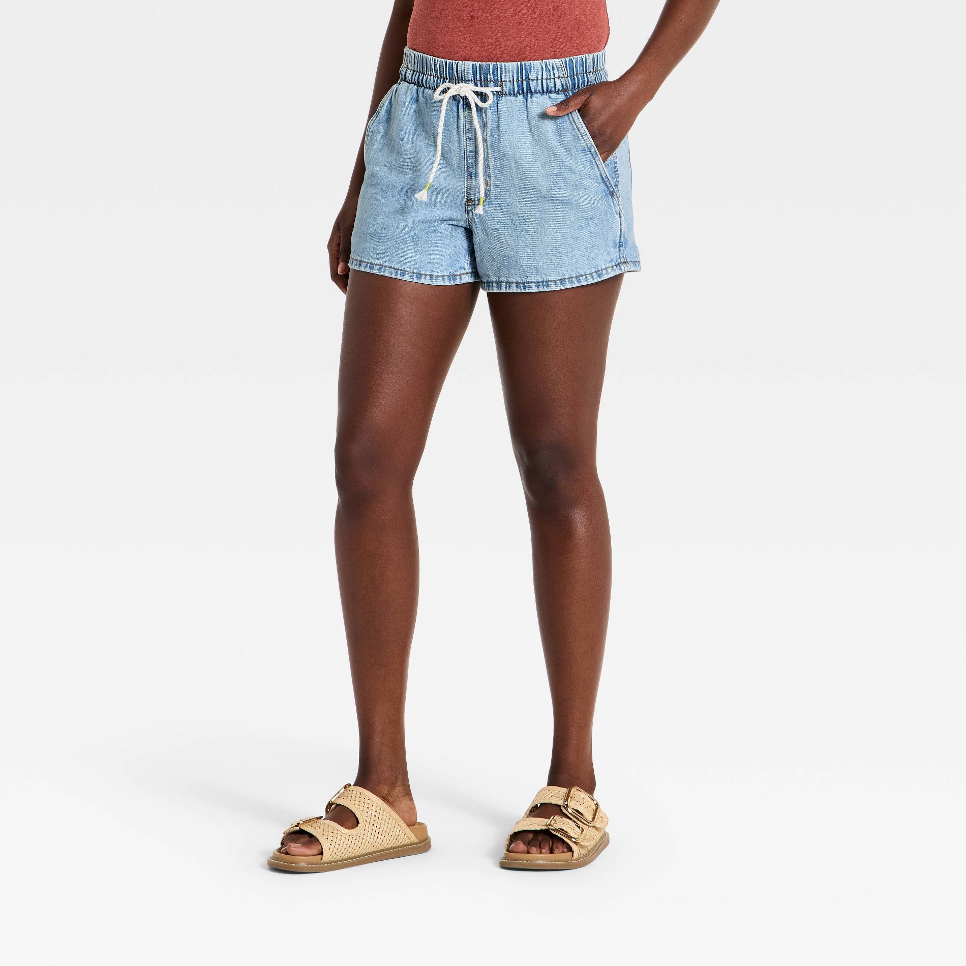 Women's Mid-Rise Denim Beach Shorts - Universal Thread™