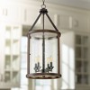 Franklin Iron Works Gorham Iron Gray Pendant Chandelier 16" Wide Industrial Rustic Clear Seeded Glass 4-Light Fixture for Dining Room Kitchen Island - 2 of 4