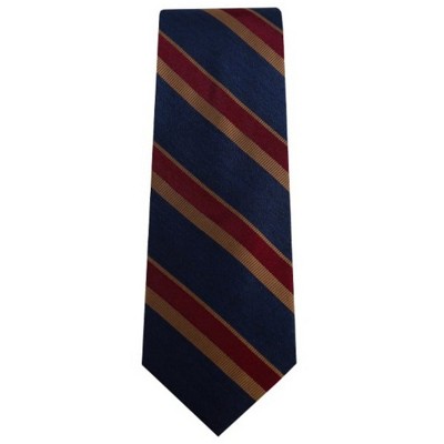 Thedappertie Men's Red, Copper And Navy Stripe 3.5 Inch Wide And 62 ...