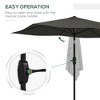 CAVINAS 6.5x10 FT Rectangle Patio Shade Umbrella, Tilt-Adjustable, Waterproof Gray Canopy for Gardens, Terraces, Gray - 2 of 4