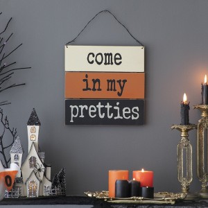 Whisen Come In My Pretties Halloween Sign - Black & Orange - 1 of 4