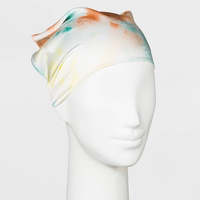 Tie-Dye Printed Satin Headscarf - Wild Fable™