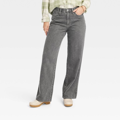Women's High-rise Wide Leg Jeans - Universal Thread™ Gray Wash : Target