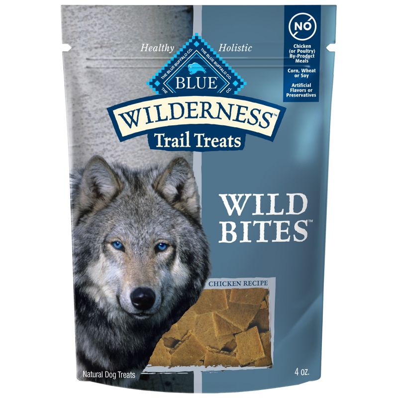 Blue Buffalo Wilderness 100% Grain-Free Wild Bites Chicken Recipe Dog Treats - 4oz, 1 of 10
