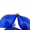 Northlight 4ct Transparent Teardrop Shatterproof Christmas Finial Ornament Set 5.25" - Blue - 2 of 3