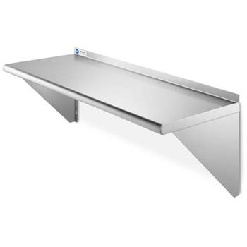 Gridmann 18 X 36 Stainless Steel Kitchen Wall Mount Shelf With Backsplash  - Nsf Certified : Target