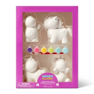 4ct Ceramic Unicorn Painting Craft Kit - Mondo Llama™ - 1 of 4