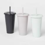 24oz 3pk Plastic Reusable Cold Cup - Room Essentials™