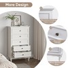 KIGFTSOD 5 Drawer Dresser for Bedroom, Modern Storage Closet Cabinet Organizer with Solid Wood Legs and Painted,White - 4 of 4