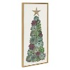 18" x 40" Sylvie Holiday Succulent Tall Tree Framed Canvas by the Creative Bunch Studio Gold - Kate & Laurel All Things Decor - 2 of 4