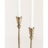 Slickblue Iron Candle Holder Set of 2, Hand-Forged Taper Stands with Weighted Base, Brass or Black, 9.5–12in - 3 of 4