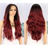Unique Bargains Women Long Body Wave Lace Front Wigs with Wig Cap 26" 1PC - 3 of 4