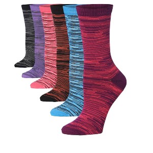 Tipi Toe Women's 6 Pack Colorful Patterned Lightweight Crew Socks - 1 of 4