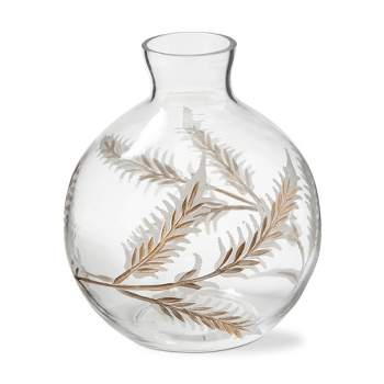 tag Botanical Etched Glass Vase