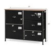 Costway 5 Drawer Dresser Fabric Storage Tower Unit for Bedroom Hallway Closets - 2 of 4