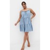 Women's Plus Size Sweet Tiers Mini Dress - light denim | CITY CHIC - 2 of 4