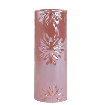 Northlight 6.5" Tall Pearly Pink Snowflake Christmas Candle Holder