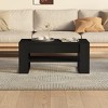 vidaXL Sleek Black Coffee Table I 40.2" x 21.7" x 17.7" I Rectangular Engineered Wood Table - 4 of 4