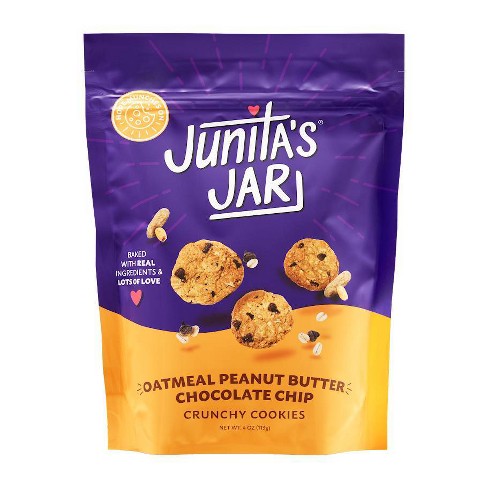 Junita's Jar Oatmeal Peanut Butter Chocolate Chip Mini Cookie Snack ...
