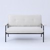 SKRAN 53" Loveseat Sofa Comfy Corduroy Couches with Stylish Metal Handrails Button-Tufted Backrest for Small Living Room Home Office - 4 of 4