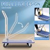 Heavy Duty Moving Platform Hand Truck, 286.6 Lbs Capacity Folding Hand Truck Dolly with 360 Degree Swivel Wheels and Handles, Flat Bed Cart - 4 of 4
