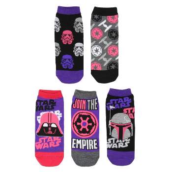 Disney Star Wars Darth Vader Join The Empire No-Show Ankle Socks 5 Pair Multicoloured