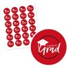 Big Dot of Happiness Red Grad - Best is Yet to Come - Red Graduation Party Circle Sticker Labels - 24 Count - 2 of 4