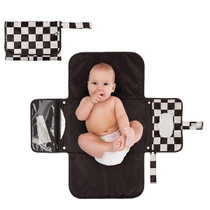 Tiny Twinkle Portable/Foldable Waterproof Diaper Changing Pad with Smart Wipes Pocket - 1 of 4