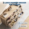 Drawer Dresser, Modern Fluted Dressers for Bedroom with Wood Top, Wooden Dresser & TV Stand,Clothes Storage for Living Room,Hallway - 4 of 4