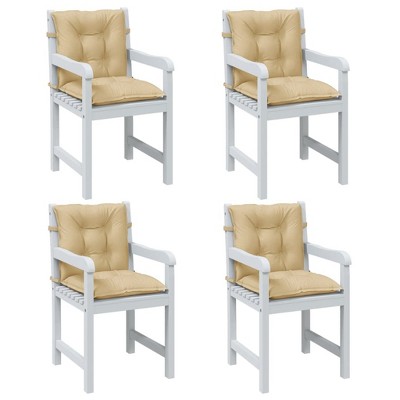 vidaXL Lowback Chair Cushions 4 pcs Melange Beige 39.4"x19.7"x2.8" Fabric