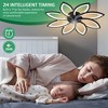 DAKAFUL Dimmable 7 Blade Modern Ceiling Fan with Lights and Remote, 6 Speed Reversible Blades Timing for Bedroom Black - 3 of 4