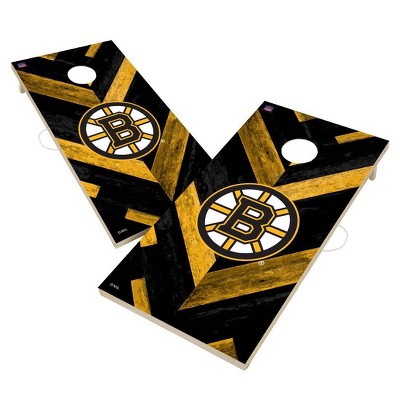 NHL Boston Bruins 2'x4' Solid Wood Cornhole Board