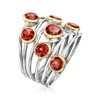 Ross-Simons 2.30 ct. t.w. Garnet Highway Ring in Sterling Silver and 18kt Gold Over Sterling - 3 of 4