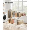 SONGMICS Clothes Drying Rack Foldable 2-Level Laundry Drying Rack, Free-Standing Large Drying Rack with Height-Adjustable Wings - image 3 of 4