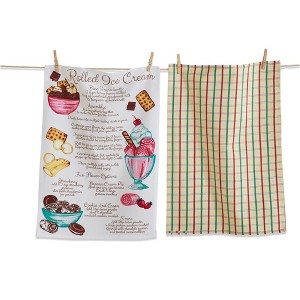 tagltd Rolled Ice Cream Dishtowel Set Of 2 - 1 of 2