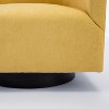 Okak Modern 360° Swivel Chair Accent Chair with Soft Cushion Barrel Sofa Chair with Wood Garland Base for Lounge Bedroom Office - 4 of 4