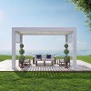 4 FT Artificial Triple Ball Topiary Trees with Trophies Flower Pots, Artificial Plants Outdoor with Vines & Insects Decoration - 3 of 4