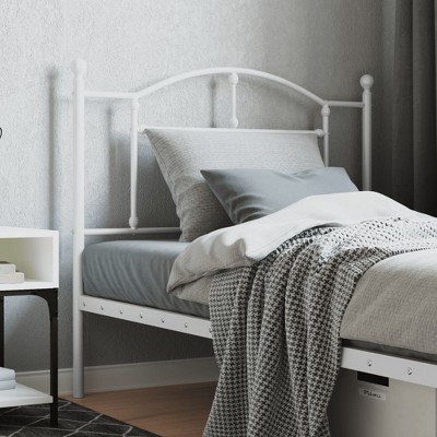 vidaXL White Metal Headboard - Stylish and Durable Steel Construction - Suitable for 39.4" Mattress - Bedroom Furniture