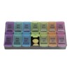 Unique Bargains 14 Grid Double Row Pill Case 1 Pc - 2 of 4