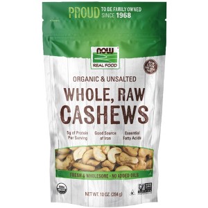 Cashews Raw Organic by Now Foods  -  10 oz Bulk - 1 of 2