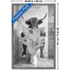 Trends International Reinders: Toilet Humor - Highlander Toilet Framed Wall Poster Prints Barnwood Framed Version 22.375" x 34" - 3 of 4