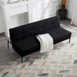 Aukfa 63" Multi-Functional Convertible Sofa Bed ¨C Instantly Transforms into Japanese Mattress, Space-Saving Solution - 1 of 4