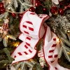 15'L Sullivans Candy Cane Christmas Ribbon, Red-White, Indoor Christmas Decor - 3 of 3