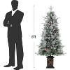 Artificial Christmas Tree, 4.5ft Premium Hinged Pine Tree, Pre-Lit Christmas Tree with Warm White LED Lights for Home, Shops, Party - 3 of 4