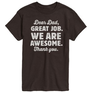 Men's - Instant Message - Dear Dad Great Job Short Sleeve Graphic T-Shirt - 1 of 4