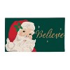 Evergreen Santa Believe Indoor Outdoor Natural Coir Doormat 1'4"x2'4" Green - 2 of 4